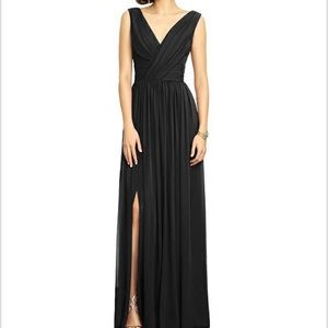 NWOT Dessy Collection Lux V-Neck Chiffon Gown 2984